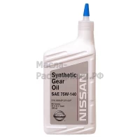 999MPDF100P Nissan GL-5 75W-140 SYNTHETIC GEAR OIL, масло трансмиссионное (0,946л)