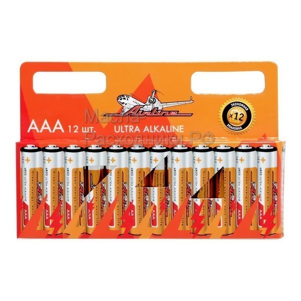 Батарейки LR03/AAA щелочные (12 шт) AIRLINE AAA12