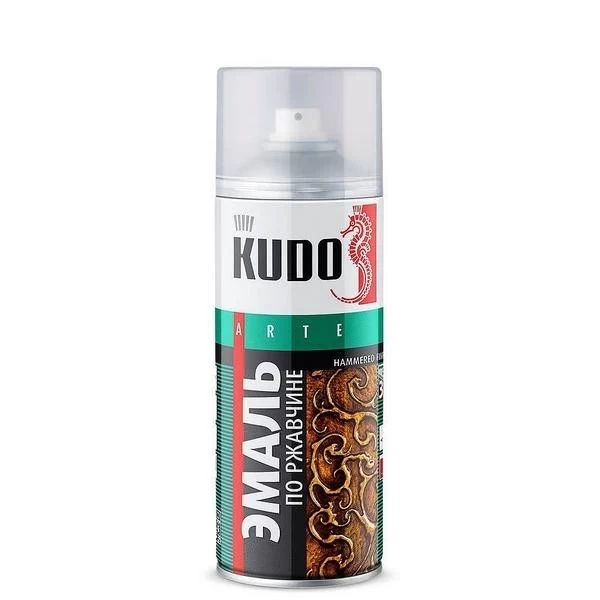 Эмаль молотковая по ржавчине 3014 KUDO Серебристо-фиолетовая (520 мл) KU3014