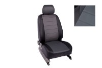SEINTEX Чехлы на SKODA RAPID 40/60 серый 2014- (Экокожа) комплект (87509)