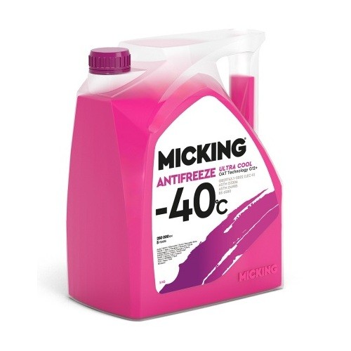 Антифриз MICKING ANTIFREEZE ULTRA COOL OAT Tehnology G12+ -40C (розовый) 5кг MA1015
