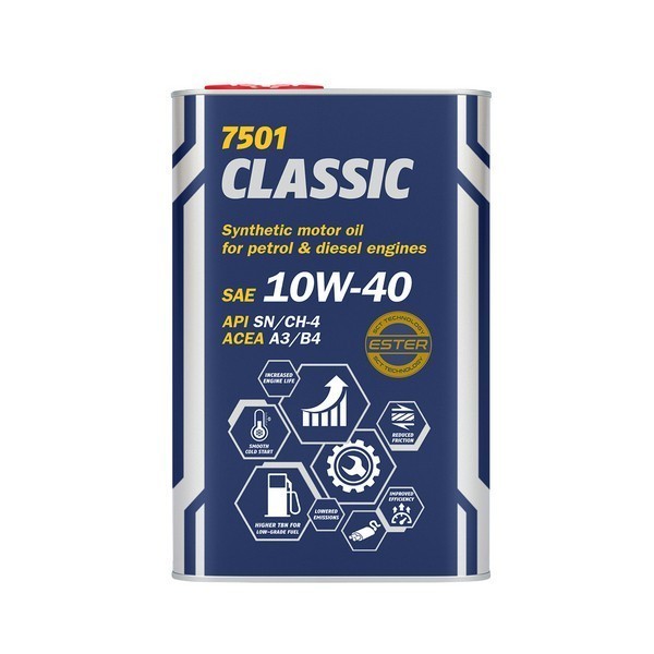 MANNOL CLASSIC 10W-40 METAL Масло моторное (1л) 1100M