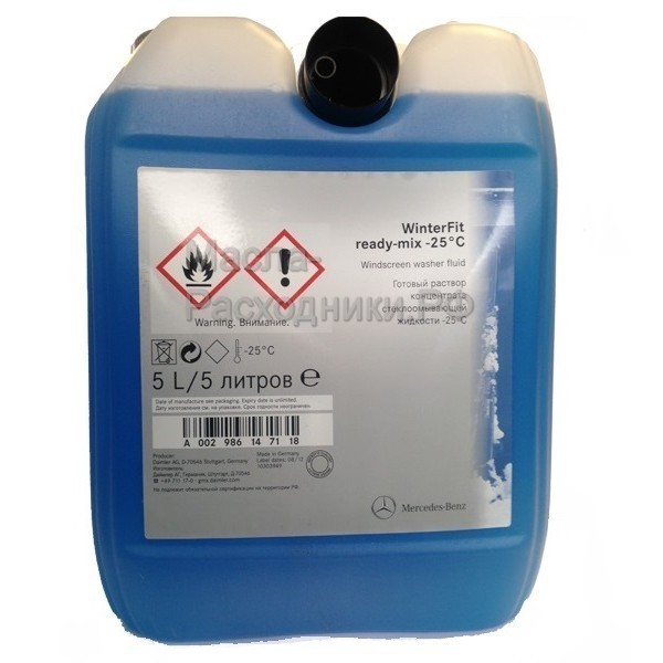 MERCEDES BENZ Стеклоомывающаяжидкость WinterFit -25C (5л) A002986147118