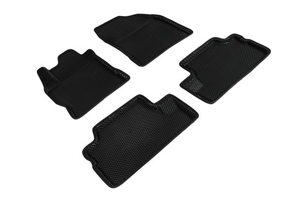 Коврики 3D EVA "РОМБ" Toyota Corolla X (E140,150) 2007-2013 черные (комплект) SEINTEX 95225