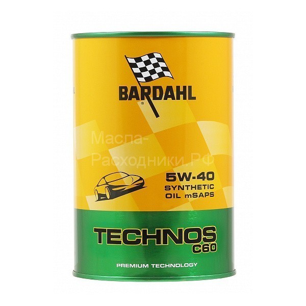 BARDAHL C60 TECHNOS MSAPS 5W-40 Масло моторное (1л) 314040