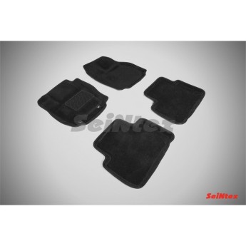 Ворсовые 3D коврики FORD S-MAX 2006-2015 (Черные) комплект SEINTEX 81952