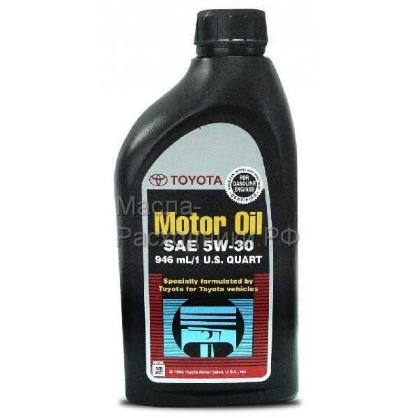 TOYOTA 5W-30 Масло моторное SN (пластик) (0,946л) / 002791QT5W-30