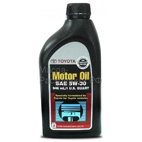 TOYOTA 5W-30 Масло моторное SN (пластик) (0,946л) / 002791QT5W-30