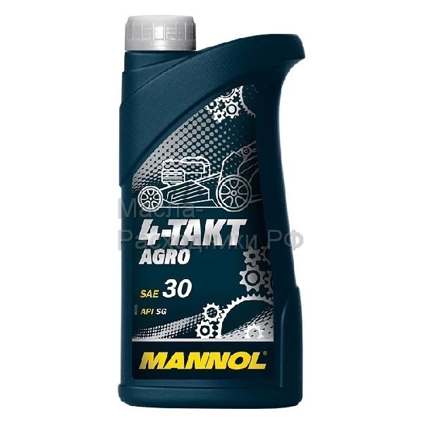 Масло моторное для 4-тактных двигателей садовой техники MANNOL 4-Takt Agro SAE30 (1л) 1440