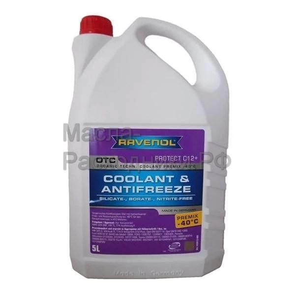 Антифриз Ravenol OTC Protect -40С G12 (красный) (5л) / 141011200501999