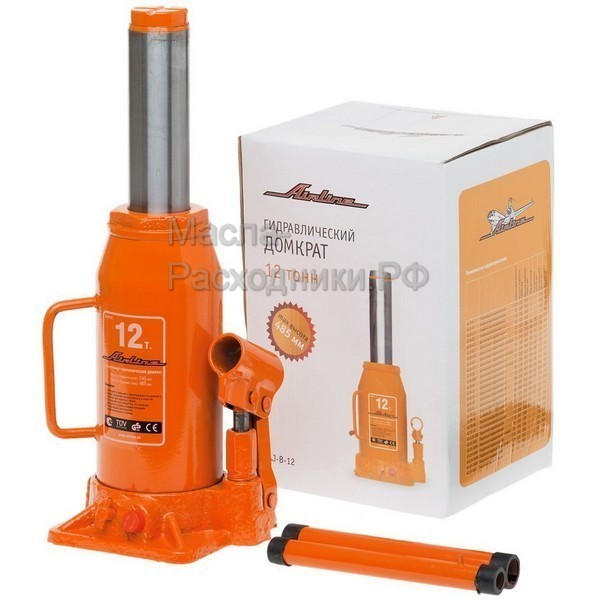 Домкрат бутылочный 12т (MIN - 245 мм, MAX - 485 мм) AIRLINE AJB12