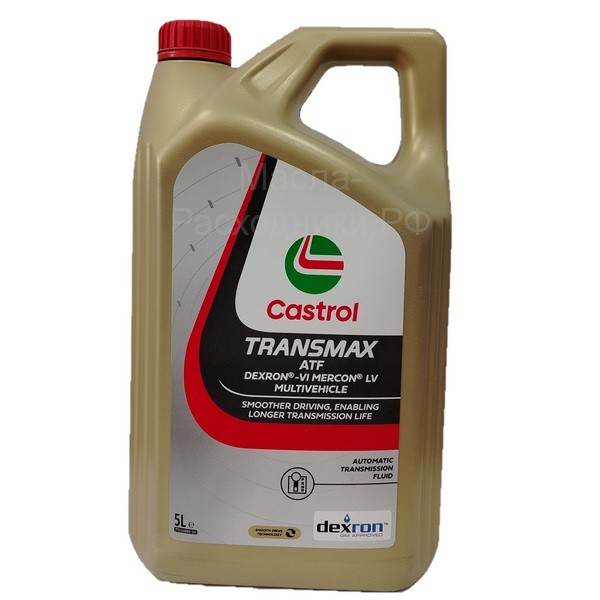 Масло для АКПП CASTROL TRANSMAX DEXRON-VI MERCON LV MULTIVEHICLE (5л) 15D978