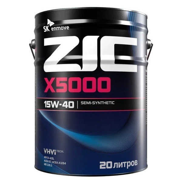Масло моторное ZIC X5000 Diesel 15W-40 (20л) 192604