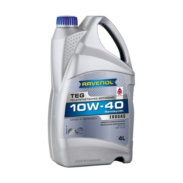 Масло моторное для двигателей на газе Ravenol TEG 10W-40 (4л) 1132100-004-01-999