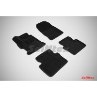 Ворсовые 3D коврики HONDA CIVIC IX SEDAN 2012- (Черные) комплект SEINTEX 85423