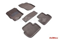 SEINTEX Ворсовые 3D коврики MITSUBISHI LANCER X 2007- серые (комплект) 82163