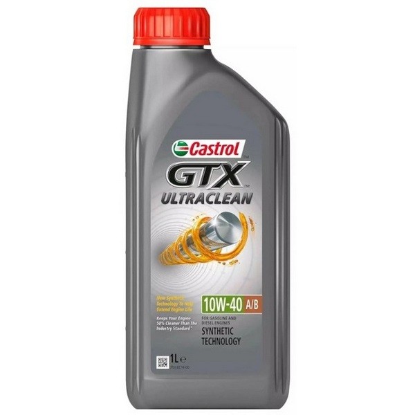 Масло моторное CASTROL GTX ULTRACLEAN 10W-40 A3/B4 (1л) 15A73A
