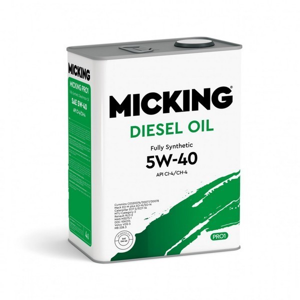 Масло моторное Micking Diesel Oil PRO1 5W-40 CI-4/CH-4 (4л) M1156