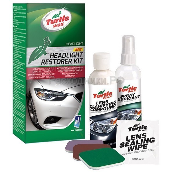 FG7606 Headlight Lens Restorer Набор для реставрации автомобильных фар Turtle Wax