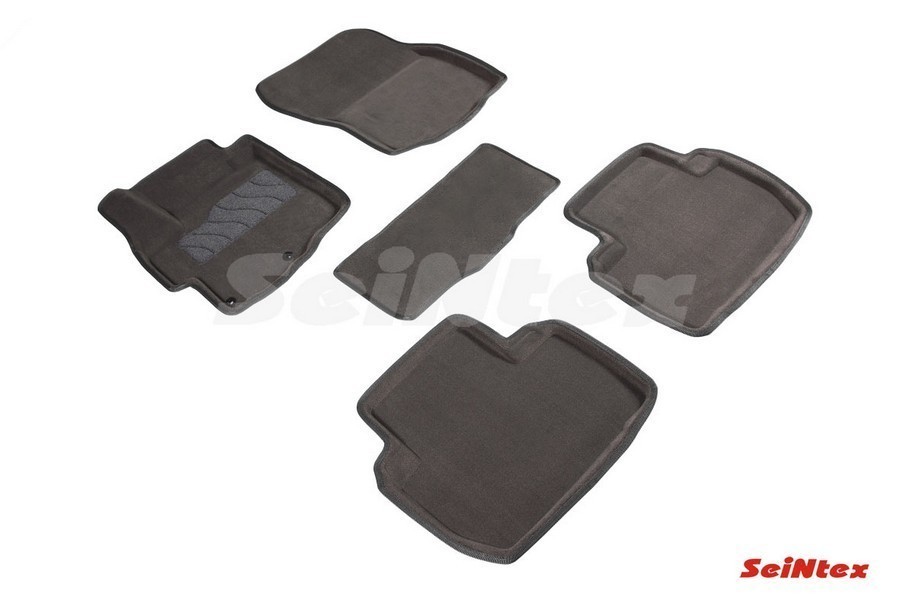 SEINTEX Ворсовые 3D коврики MITSUBISHI OUTLANDER II 2007-2013 серые (комплект) 82160