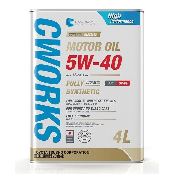 Масло моторное CWORKS SUPERIA OIL 5W-40 SP/CF (АКЦИЯ 4 л + 1 л) A13SR2004A