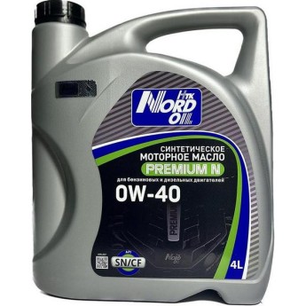 Масло моторное NORD OIL Premium N 0W-40 SN/CF (4л) NRL097