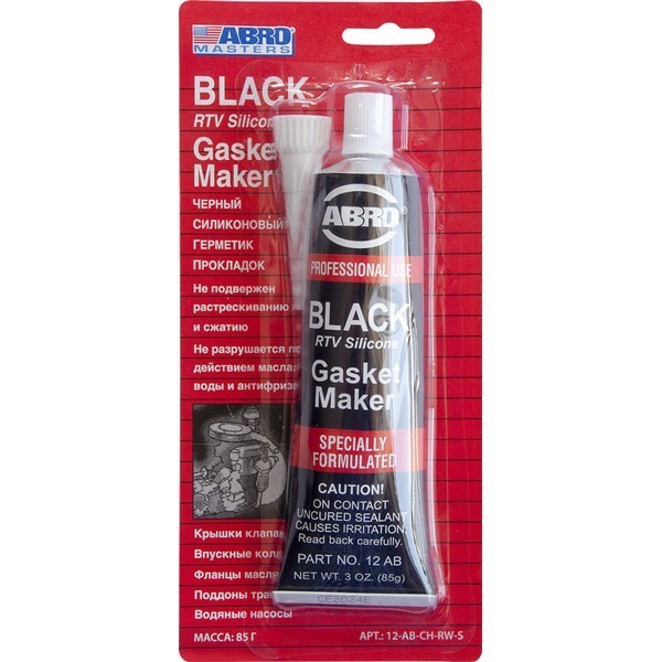 ABRO Герметик прокладок высокотемпературный (черный) 85 гр 12ABCHRWS
