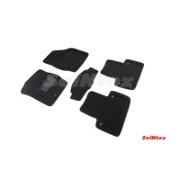Ворсовые 3D коврики VOLVO XC-90 2002-2015 (Черные) комплект SEINTEX 86305