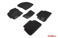 SEINTEX Ворсовые 3D коврики TOYOTA COROLLA XII 2019- черные (комплект) 92641