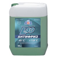 AGA009L Антифриз AGA-L40 (10л) G11 (готовый, сине-зеленый)