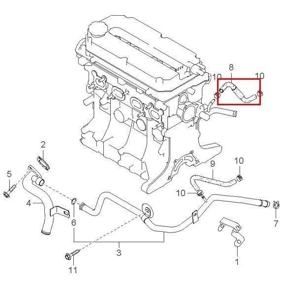 KIA/HYUNDAI 25468-2X200 Шланг системы охлаждения