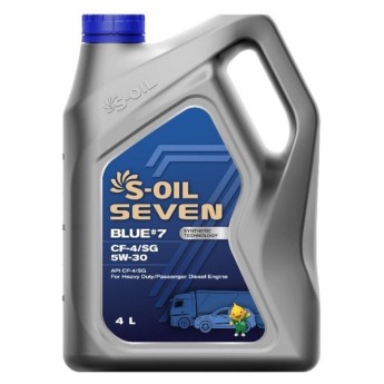 Масло моторное S-oil SEVEN BLUE7 CF-4/SG 5W-30 (4л) DRAGON E107891