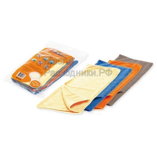 Набор салфеток "прямоугольники" из микрофибры (8 шт., 30*30 см) AIRLINE ABV05