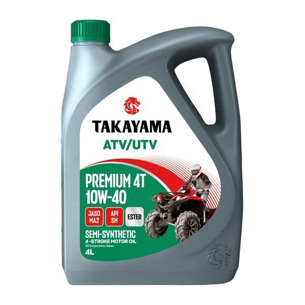 Масло моторное 4T 10W-40 TAKAYAMA ATV/UTV Premium SM JASO MA-2 (4л) 6056119