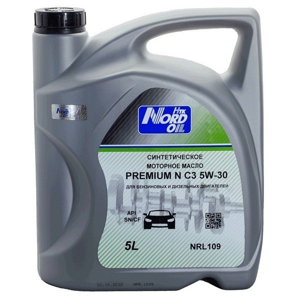 Масло моторное NORD OIL Premium N 5W-30 C3 SN/CF (АКЦИЯ 5л по цене 4л) NRL109