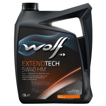 WOLF EXTENDTECH 5W-40 HM A3/B4 SN/CF Масло моторное (5л) 8321580