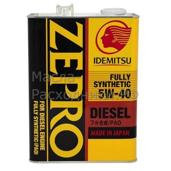 Масло моторное IDEMITSU Zepro Diesel Fully Synthetic CF 5W-40 (4л) 2863004