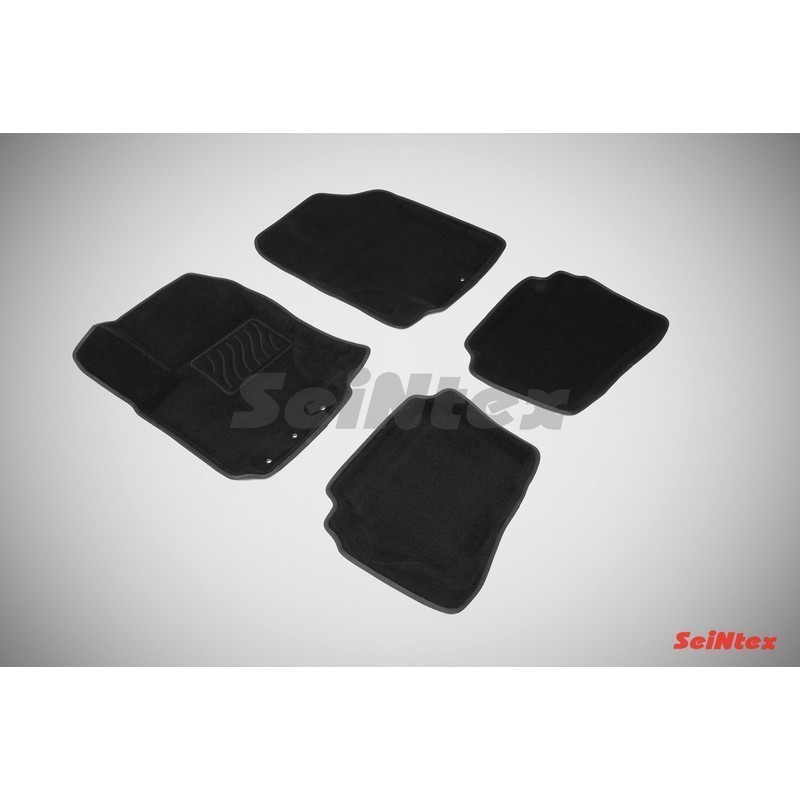 Ворсовые 3D коврики HYUNDAI i20 2008- (Черные) комплект SEINTEX 71704