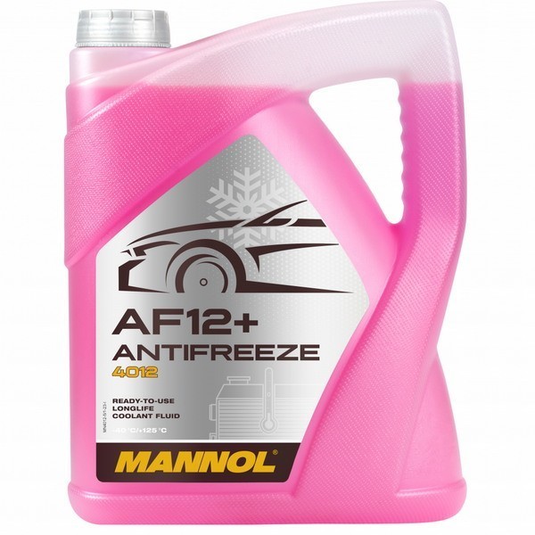 Антифриз MANNOL Longlife Antifreeze AF12+ -40C (красный) (5л) 2039