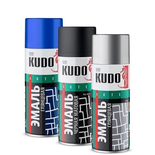 Эмаль универсальная 10184 KUDO Серо-бежевая (520 мл) KU10184