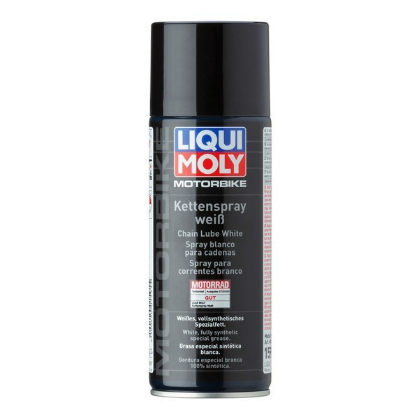 Белая цепная смазка для мотоциклов Racing Kettenspray weiss Liqui Moly 400 мл 1591