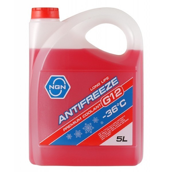 NGN ANTIFREEZE G12 -36 Антифриз красный готовый (5л) V172485318