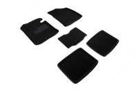 Ворсовые 3D коврики HYUNDAI I40 2012- (Черные) комплект SEINTEX 83435