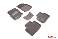 SEINTEX Ворсовые 3D коврики NISSAN X-TRAIL Т32 2015- серые (комплект) 86412