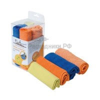 Набор салфеток из микрофибры в блистере (4 шт., 30*30 см) AIRLINE ABV06