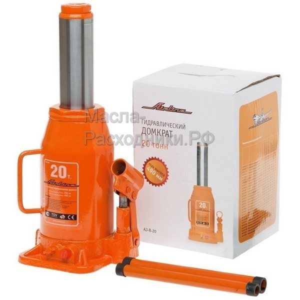 Домкрат бутылочный 20т (MIN - 250 мм, MAX - 490 мм) AIRLINE AJB20