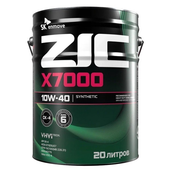 Масло моторное ZIC X7000 CK-4 10W-40 (20л) 192677