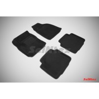 Ворсовые 3D коврики HYUNDAI Matrix 2001-2010 (Черные) комплект SEINTEX 81769