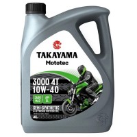 Масло моторное 4T 10W-40 TAKAYAMA Mototec 3000 SL JASO MA-2 (4л) 6056121