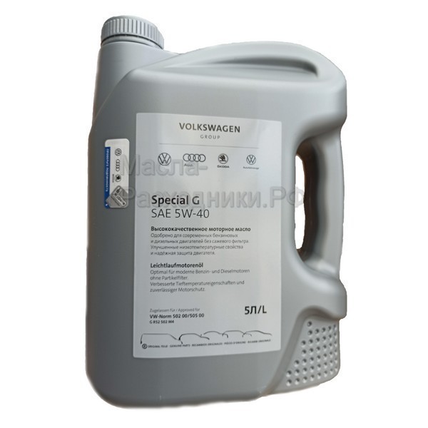 VAG DEALER Special G 5W-40 Масло моторное VW 502.00/505.00 (5л) GR52502M4